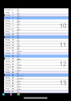 Kalender März 2085 im Hochformat mit Notizbereich