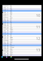 Kalender März 2091 im Hochformat mit Notizbereich