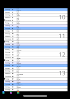 Kalender März 2093 im Hochformat mit Notizbereich