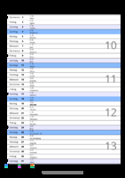 Kalender März 2096 im Hochformat mit Notizbereich