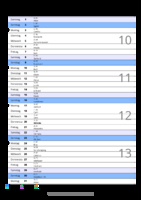 Kalender März 2098 im Hochformat mit Notizbereich