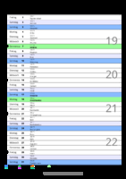 Kalender Mai 2054 im Hochformat mit Notizbereich
