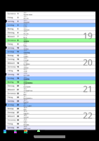Kalender Mai 2070 im Hochformat mit Notizbereich