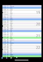 Kalender Mai 2088 im Hochformat mit Notizbereich