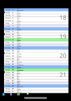 Kalender Mai 2089 im Hochformat mit Notizbereich
