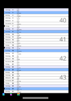 Kalender Oktober 2050 im Hochformat mit Notizbereich