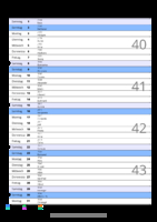 Kalender Oktober 2067 im Hochformat mit Notizbereich