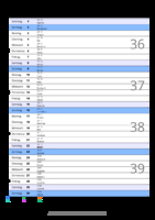 Kalender September 2057 im Hochformat mit Notizbereich