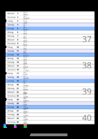 Kalender September 2060 im Hochformat mit Notizbereich