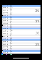 Kalender September 2080 im Hochformat mit Notizbereich