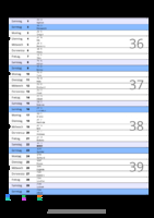 Kalender September 2085 im Hochformat mit Notizbereich
