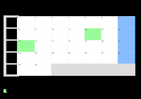 Kalender April 2069 Kalender April 2069 im Querformat