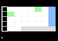 Kalender April 2080 Kalender April 2080 im Querformat