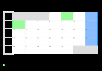 Kalender April 2083 im Querformat
