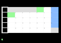 Kalender April 2089 im Querformat