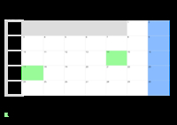 Kalender April 2090 Kalender April 2090 im Querformat