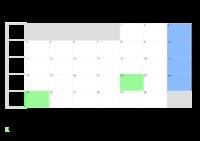 Kalender April 2095 im Querformat