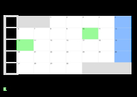 Kalender April 2099 im Querformat