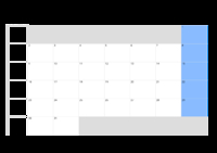 Kalender Juli 2074 im Querformat