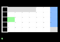 Kalender Juni 2057 im Querformat