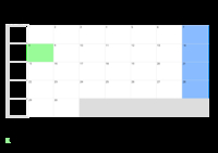 Kalender Juni 2071 im Querformat