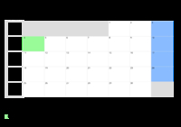 Kalender Juni 2085 im Querformat