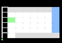Kalender Juni 2087 im Querformat