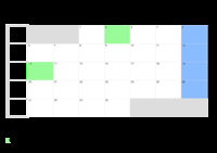 Kalender Juni 2095 im Querformat
