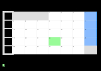 Kalender Mai 2036 im Querformat