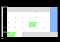 Kalender Mai 2050 im Querformat