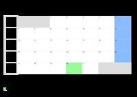 Kalender Mai 2052 im Querformat
