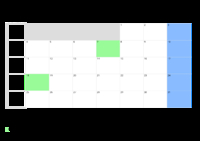 Kalender Mai 2054 im Querformat
