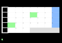 Kalender Mai 2056 im Querformat