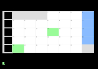 Kalender Mai 2064 im Querformat