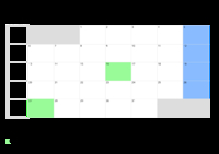Kalender Mai 2075 im Querformat