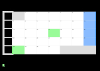 Kalender Mai 2091 im Querformat