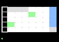Kalender Mai 2092 im Querformat