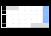 Kalender September 2066 im Querformat